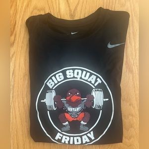 Men’s Nike DRI-FIT Virginia Tech “BIG SQUAT FRIDAY” Short Sleeve Tshirt, Large